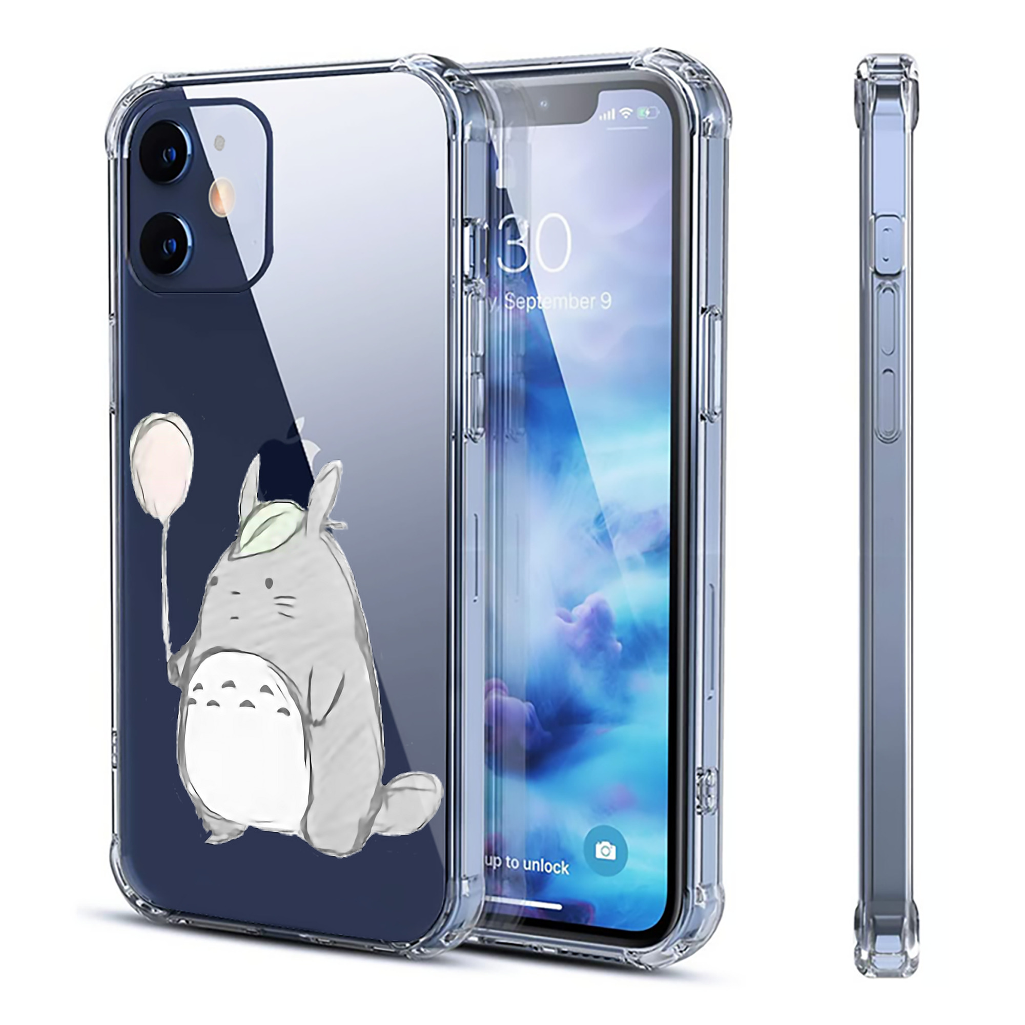 （画像用） となりのトトロ 草壁メイ 草壁サツキ My Neighbor Totoro Satsuki Kusakabe Mei Kusakabe 【iPhone 12シリーズ対応】透明スマホケース（クリアソフトケース）